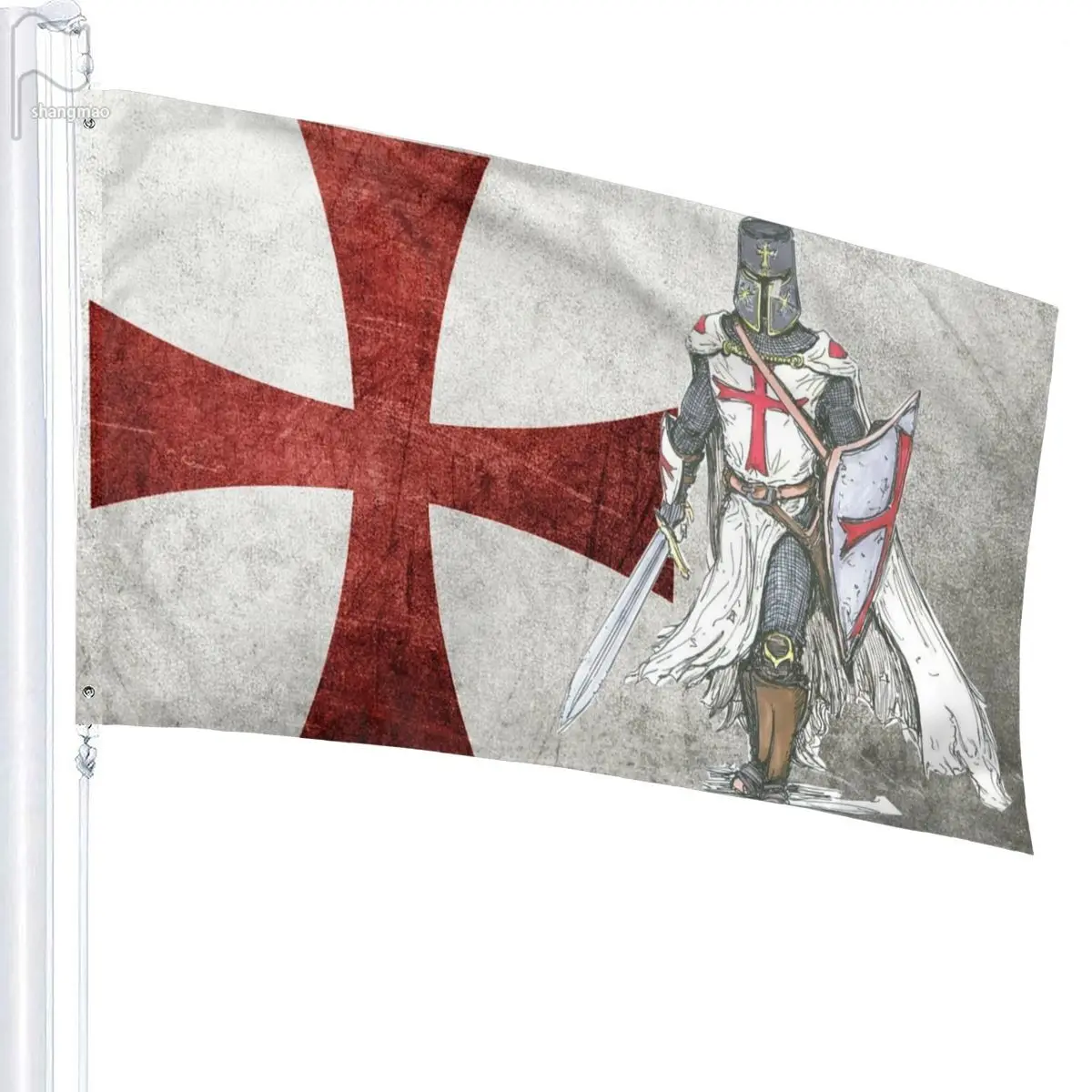 90x150cm Knights Templar Flag Medieval Crusaders Battle Ensign | Flags