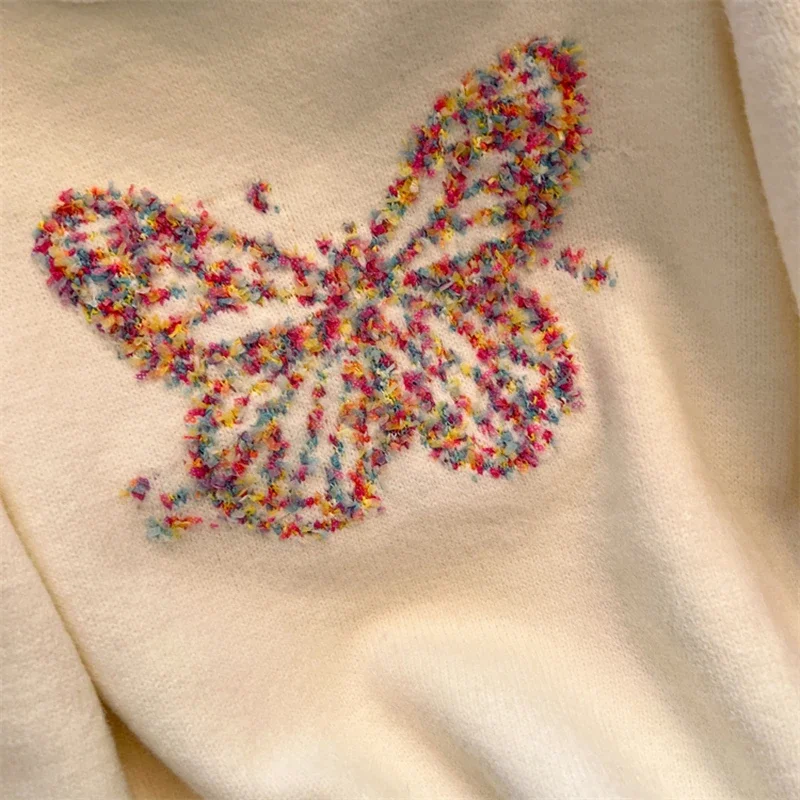 Новинка 2024 осенне-зимний женский утепленный свободный пуловер свитер высокого