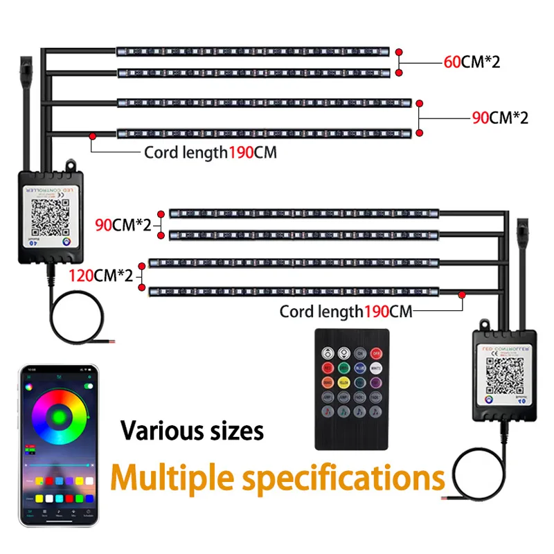 Многоцветные модифицированные автомобильные фары с голосовой активацией