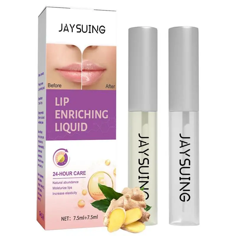 

Plumping Lip Gloss 7.5ml Day Lip Enhancer7.5ml Night Lip Enhancer Plumping Lip Oil With Ginger Essence Nourishing Ruddy And
