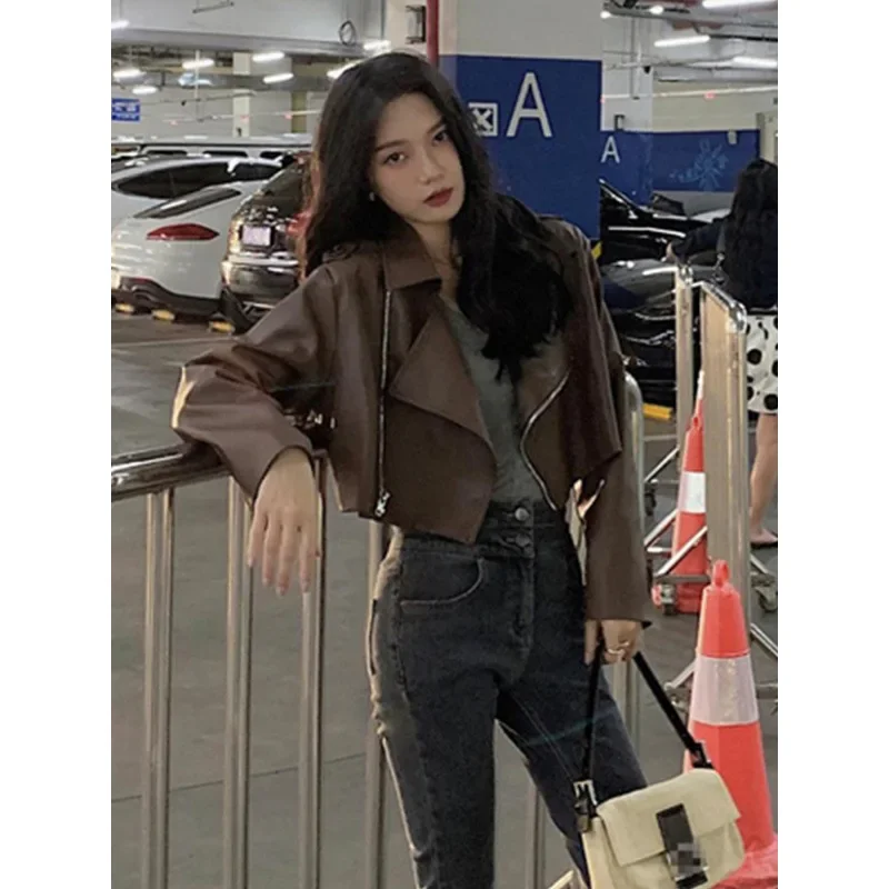 2024 весна-осень новинка во французском стиле элегантная мотоциклетная куртка из