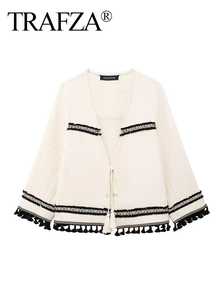 Женская летняя куртка с длинным рукавом и V-образным вырезом