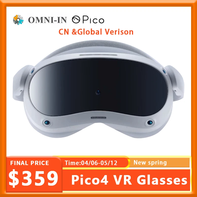 Фото Новейшие очки Pico 4 VR, все в одном, виртуальная реальность, смотреть телевизор, 4K дисплей, 8 ГБ, VR гарнитура, играть в паровые VR игры 2022 №1