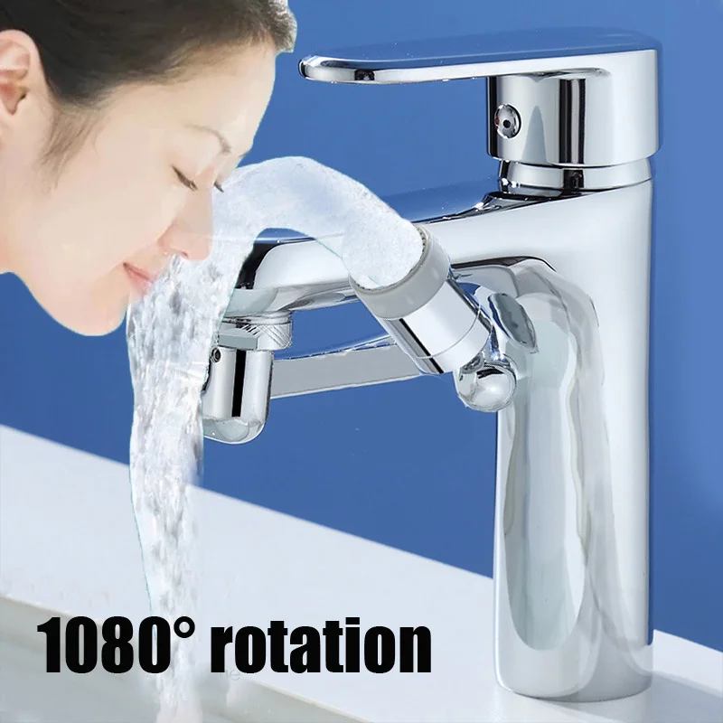 

Kitchen Faucet 2 Modes 1080 Degree Water Filter Diffuser Flexible Spout Water Saving Sink Faucet Extender Bathroom Adapter