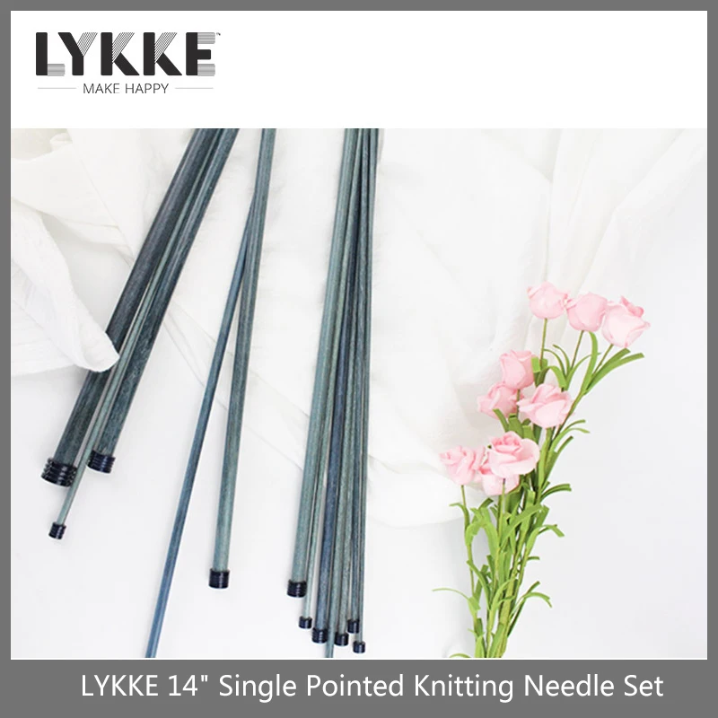 LYKKE 14 "(35 см) набор прямых одинарных заостренных вязальных спиц