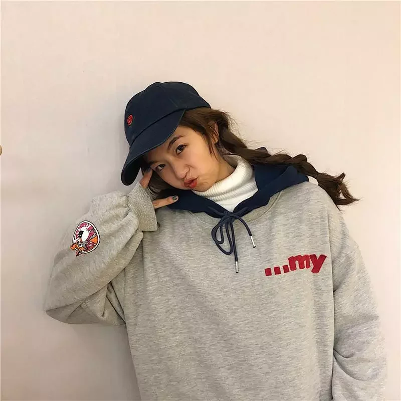 

y2k hoodies sudaderas sweatshirts Women new Hoodie and fleece women's loose Korean cartoon printed sweatshirt casual coat cartoo