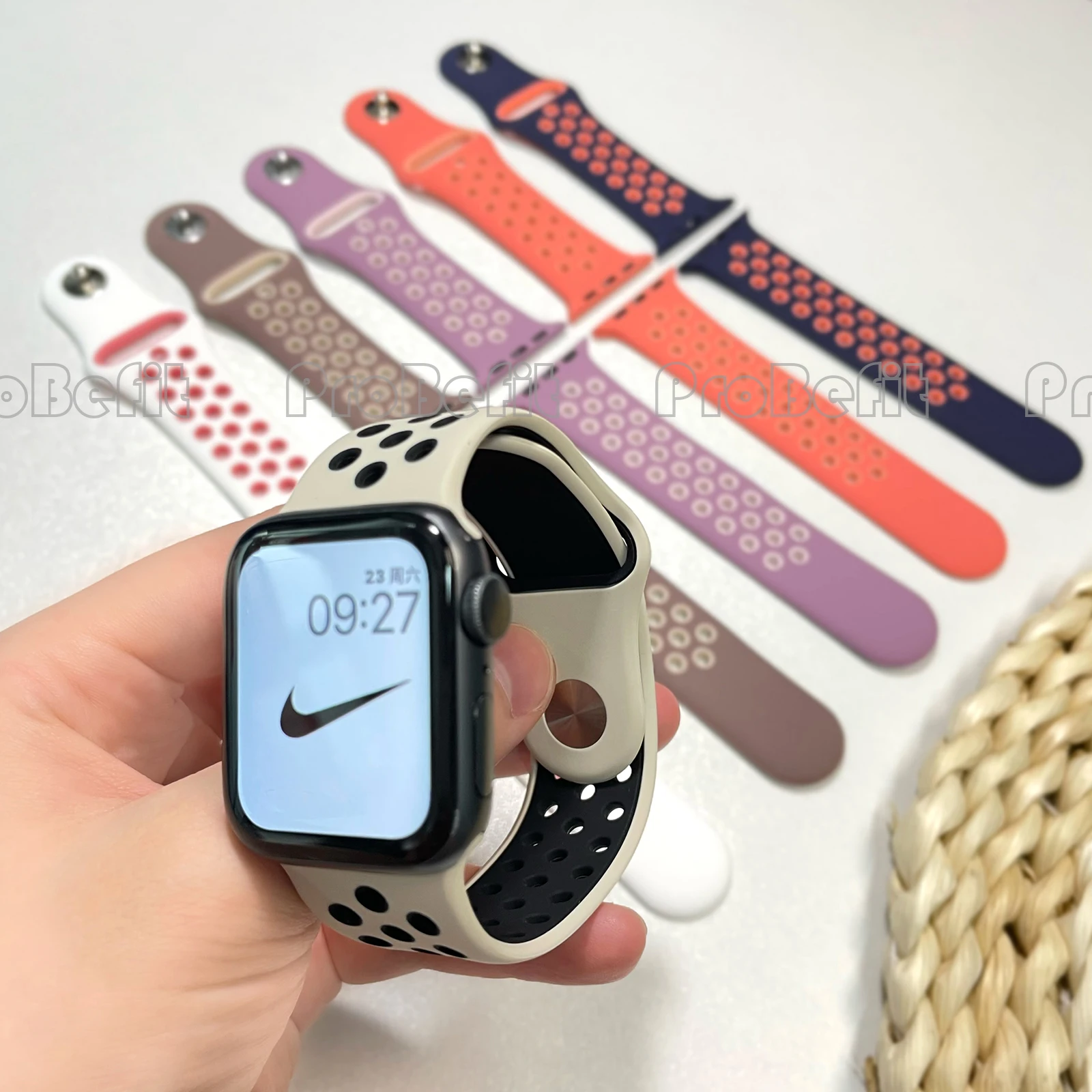 Soft Silicone bracelet correa Band for Apple Watch Series 3 42 38 Rubber Strap for iWatch 4 5 6 SE 7 8 Ultra 41MM 45MM 40 44 49