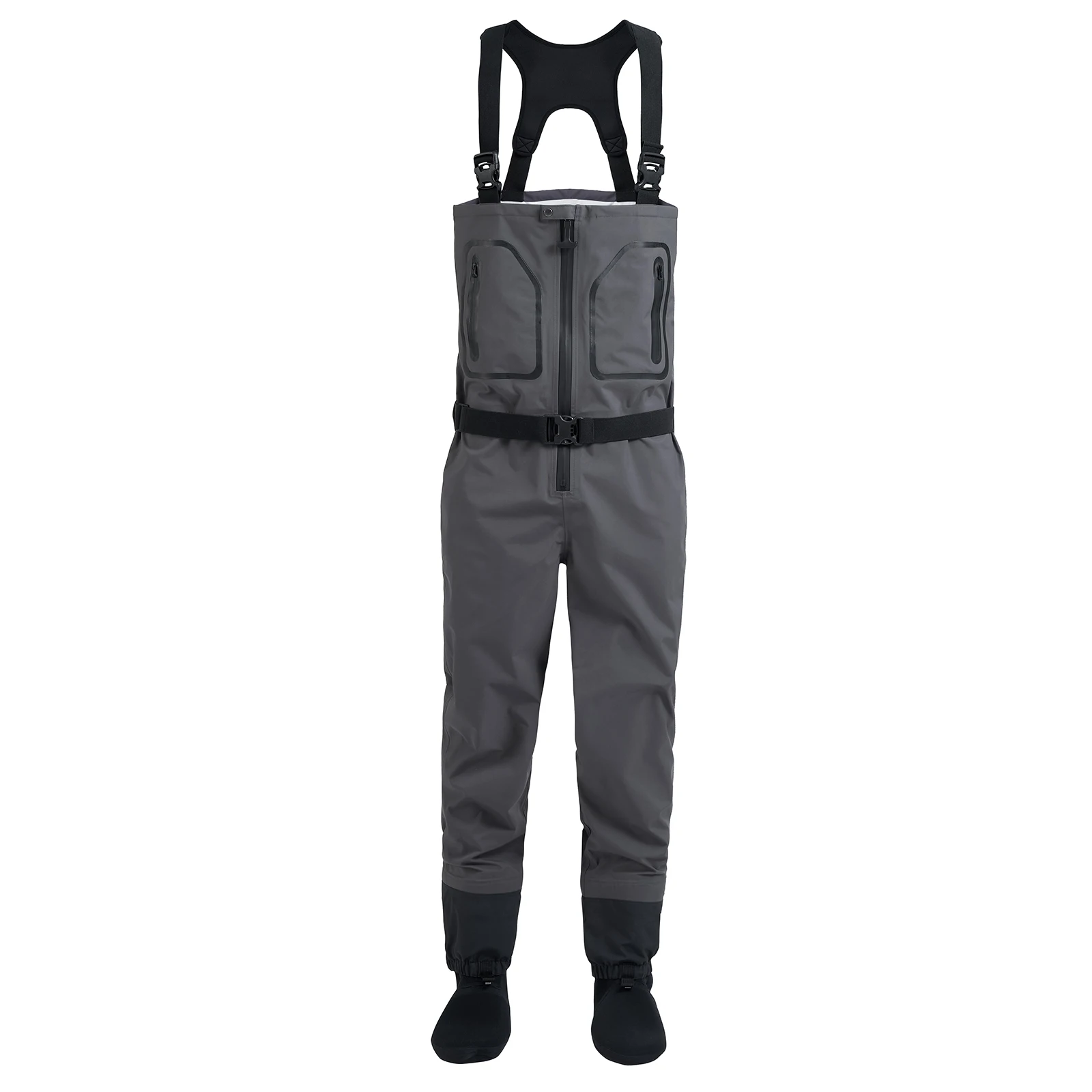 New Men's Fishing Chest  High Quality Waders Waterproof Breathable One-piece Pants With Neoprene Socks For Enjoy  WM2