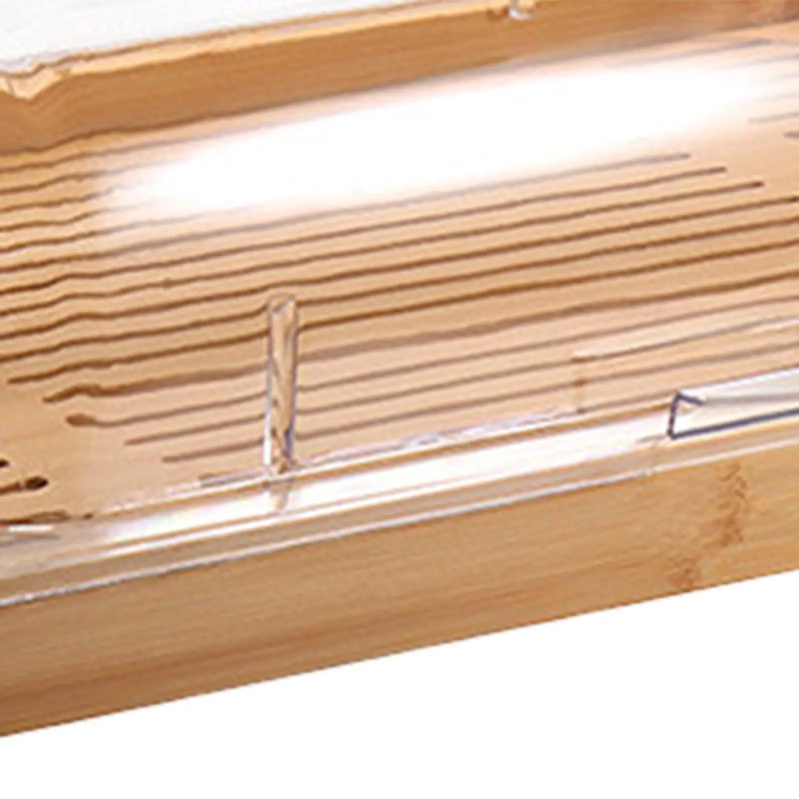 Бамбуковая подставка для торта с крышкой сервировочное блюдо еды тарелка