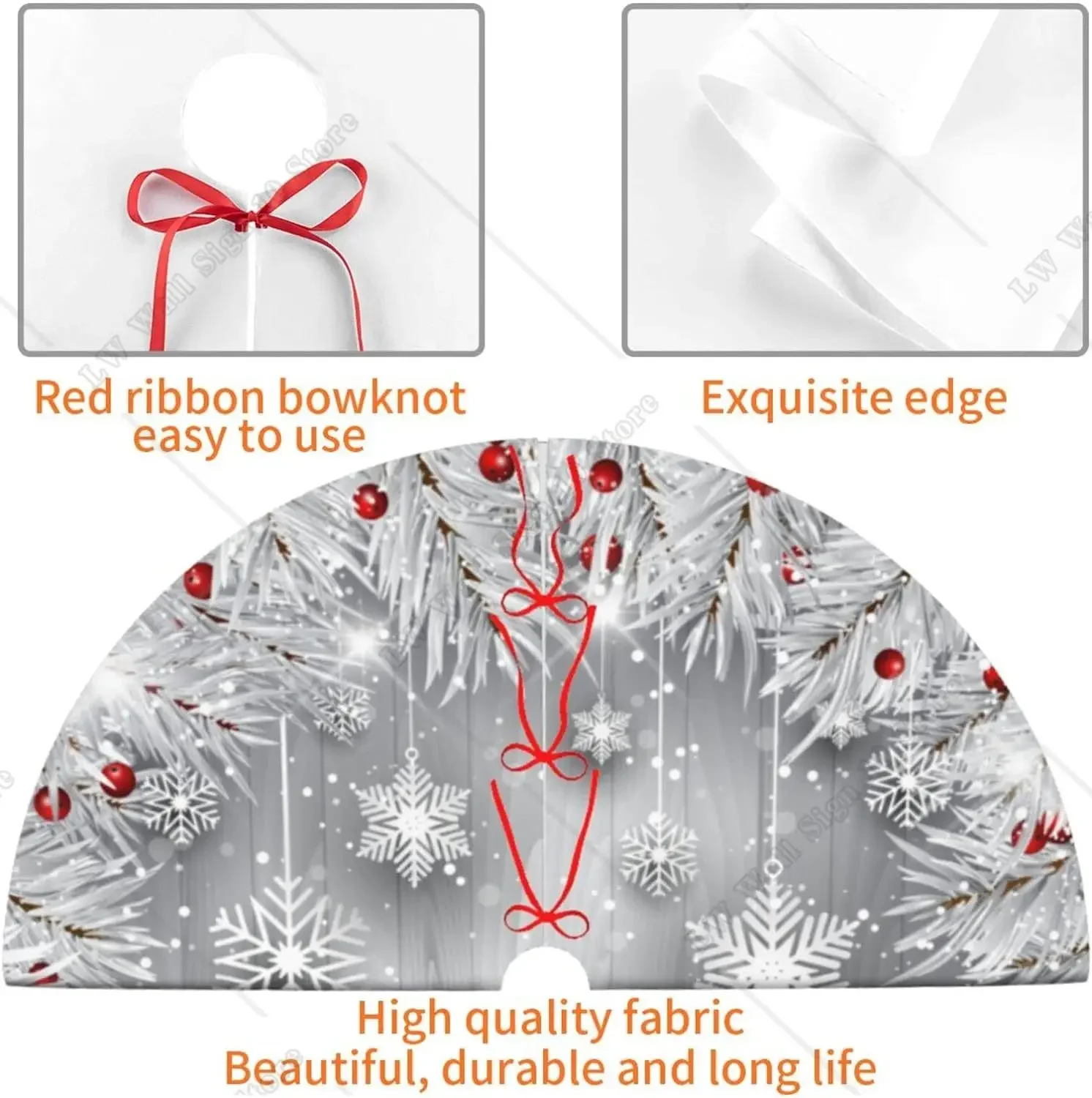 Белый Рождественский шар елочный лист снежинка елочная юбка юбки коврик