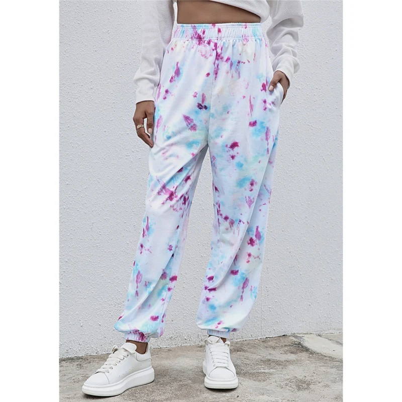 

Women's Tie Dye Sweatpants High Waisted Joggers Lightweight Baggy Workout Pants Pockets Lounge Trousers