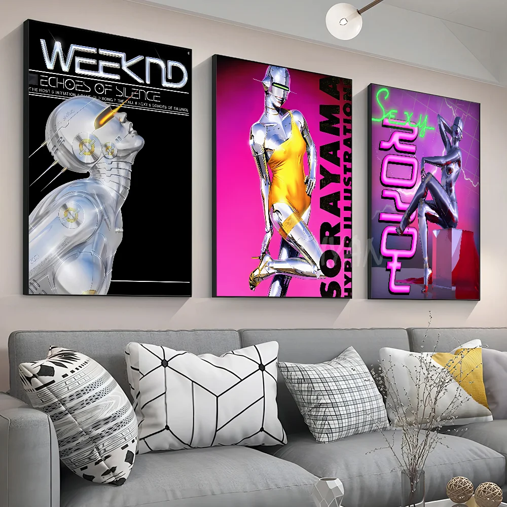 Art H-Hajime S-Sorayama Poster Stickers Wall Murals Decor Game Room Gifts HD Painting