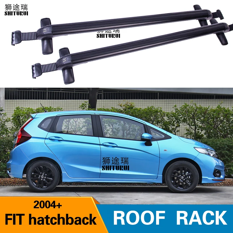 

FOR HOND FIT Jazz hatchback 2008+ Heavy-duty Bars with Locking Aluminum Alloy with Luggage Box Bike Rack sport Roof Luggage