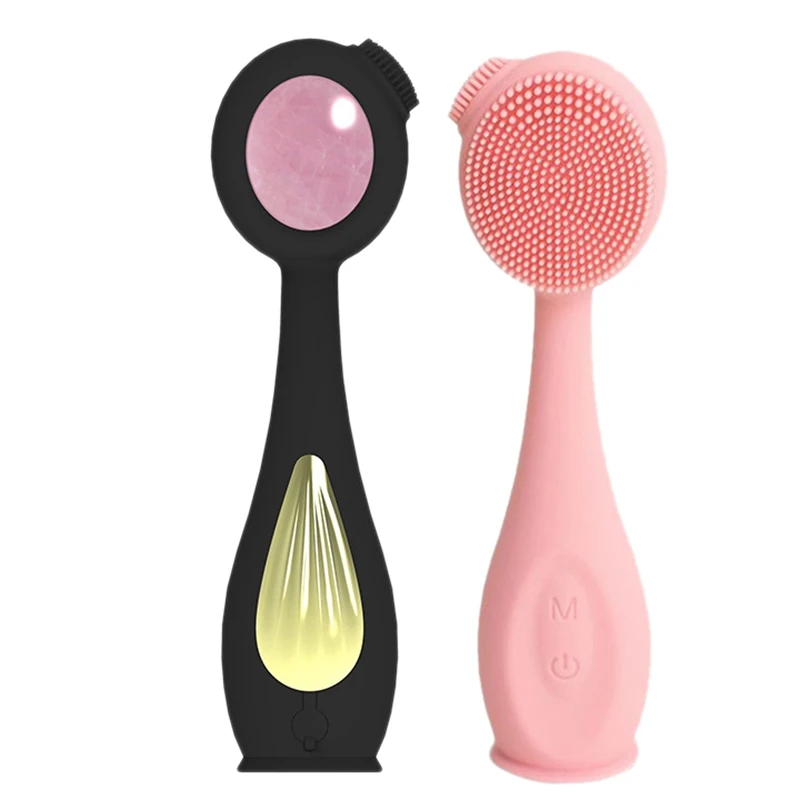 

USB Electric Natural Jade Cleansing Instrument Facial Exfoliating Cleansing Brush Facial Cleaner