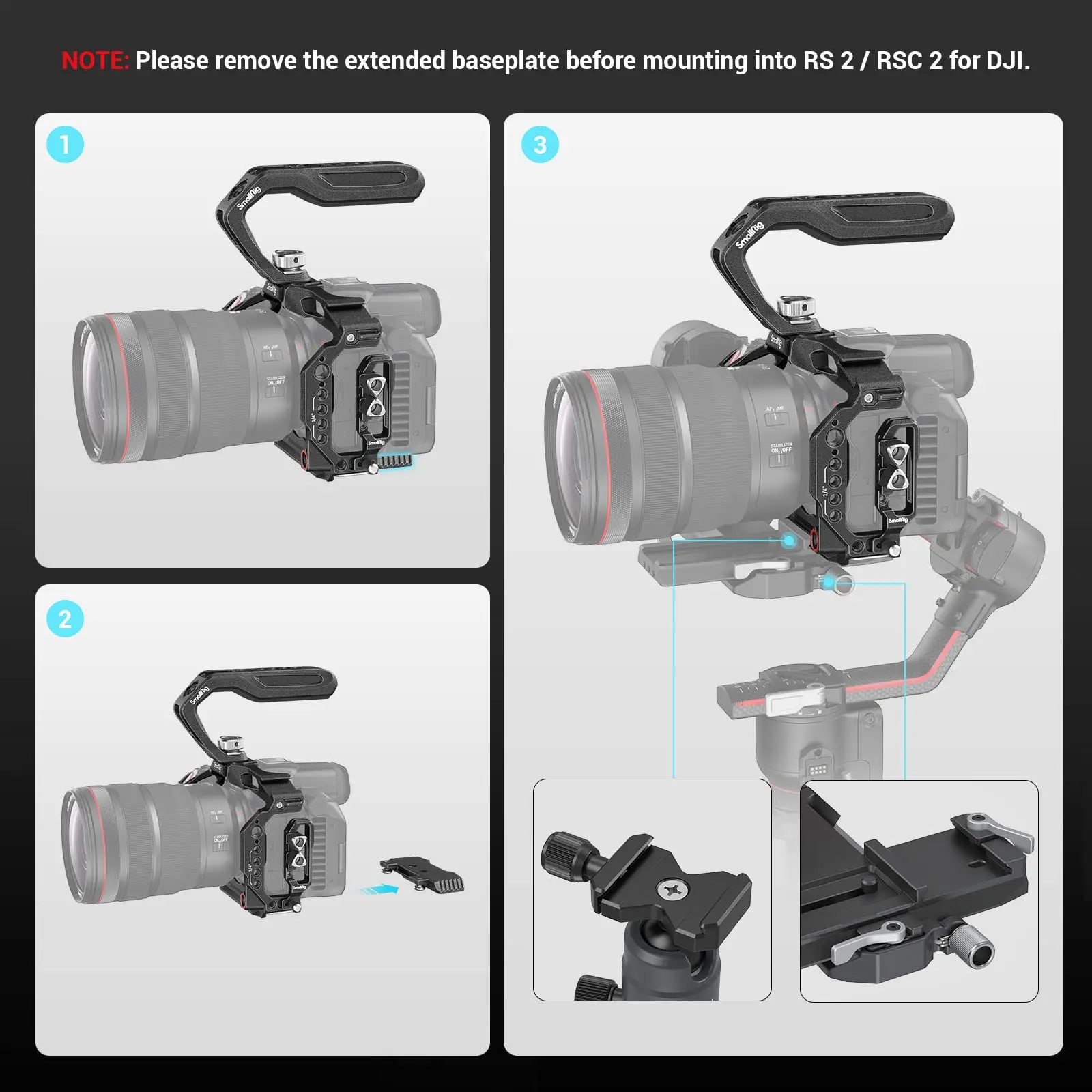 Портативный комплект SmallRig Черная Мамба для Canon EOS R5 C с верхней ручкой расширенной
