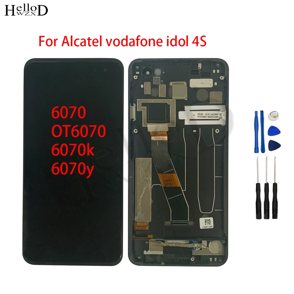 

For Alcatel vodafone idol 4S 6070 OT6070 6070k 6070y LCD Display Touch Screen Digitizer Full Assembly For Alcatel 6070 Repair