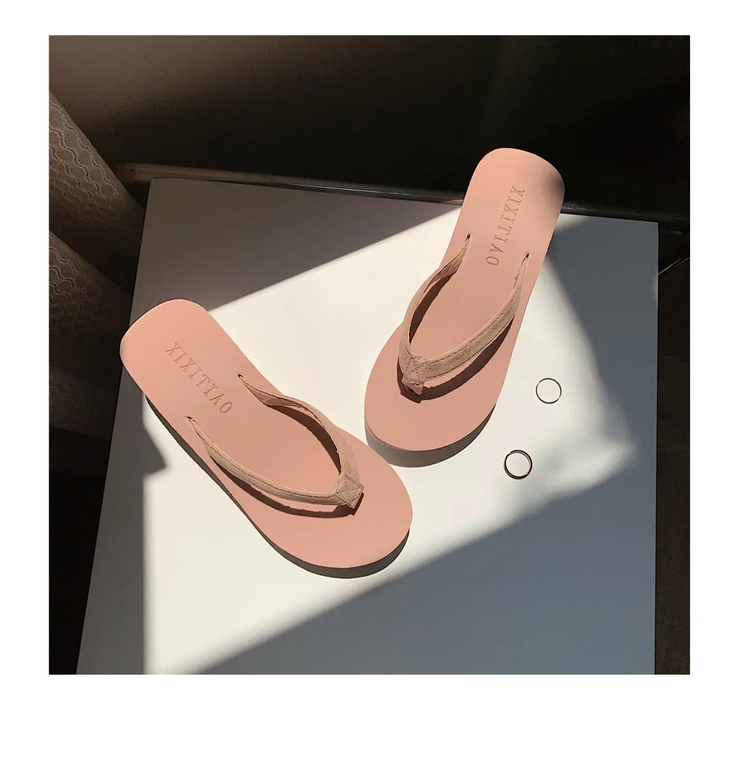 Thick Summer Slippers Women Flip Flops EVA Beach Shoes Sandal Female Sandals High Heel Slides Shoes For Sandal Wedge Slippers