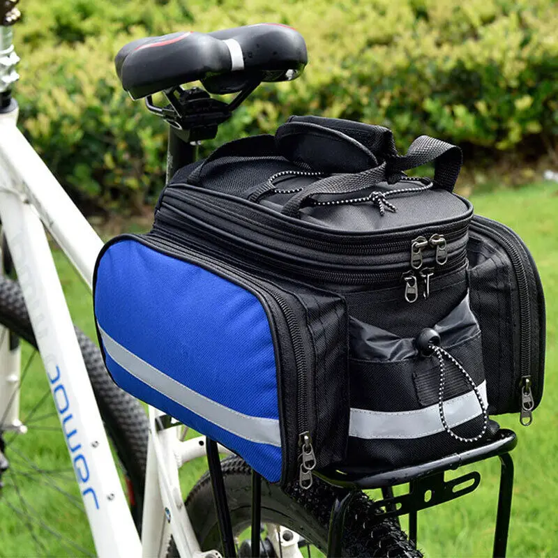 

1 PC Bicycle Carrier Bag MTB Bike Rack Bag Trunk Pannier Cycling Multifunctional Large Capacity Travel Bag With Rain Cover
