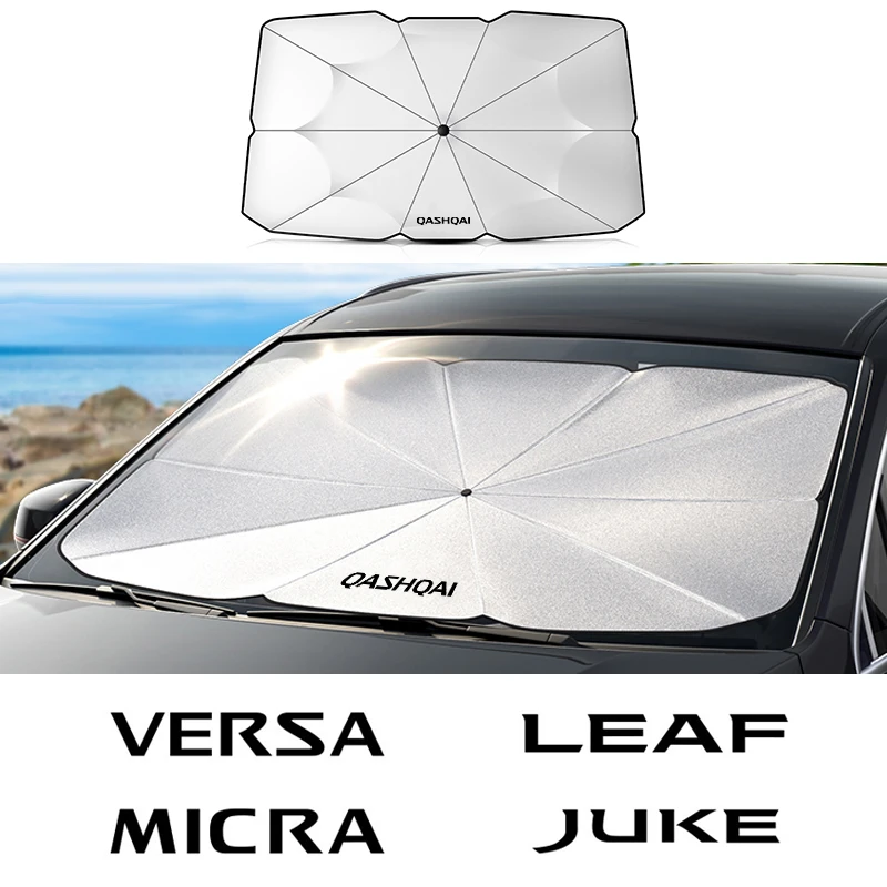 

For Nissan Qashqai Juke Micra Leaf X-Trail Patrol Sentra Altima Tiida Rogue Car Sun Visor Front Windshield Foldable Car Sunshade