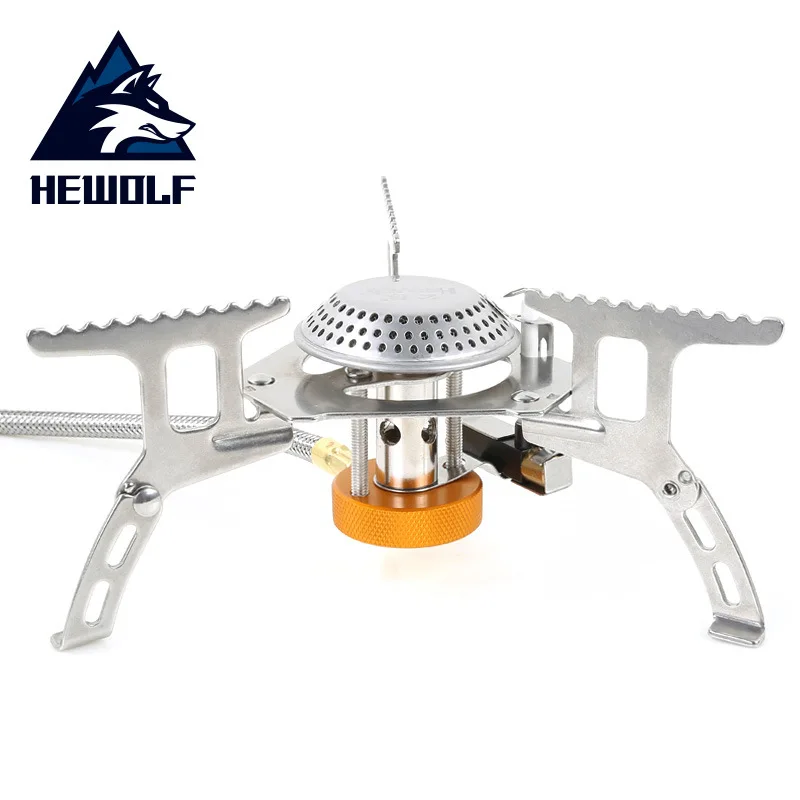 

Hewolf outdoor split portable picnic stove head foldable electronic lighting picnic windproof stove head