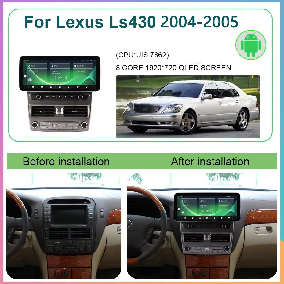 Для Lexus LS430 2004-2005 Android автомобильный радиоприемник 13 мультимедийный плеер авто