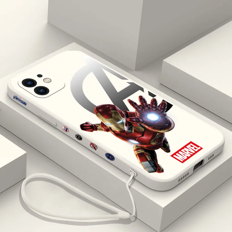 

Marvel Avengers hero Spiderman Phone Case For Xiaomi Redmi Note 11 10A 10 10S 9 8 7 Pro Plus 10C 9A 9C 9T 4G 5G With Lanyard