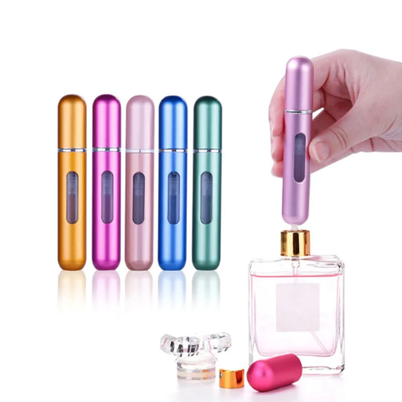 5/8ml Multi Color Aluminum Mini Perfume Bottle with Spray Pu