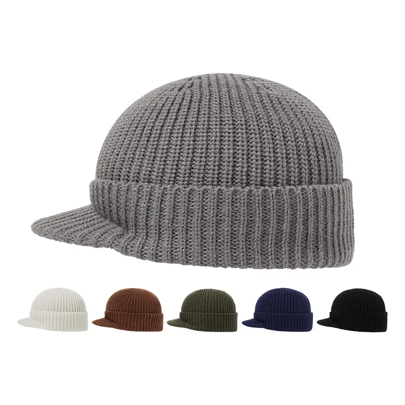 

Fashion Bonnet Homme Hip Hop Beanie Knitted Baseball Hat Men Skullcap Women Winter Melon Cap Fisherman Beanies Skullies Hats
