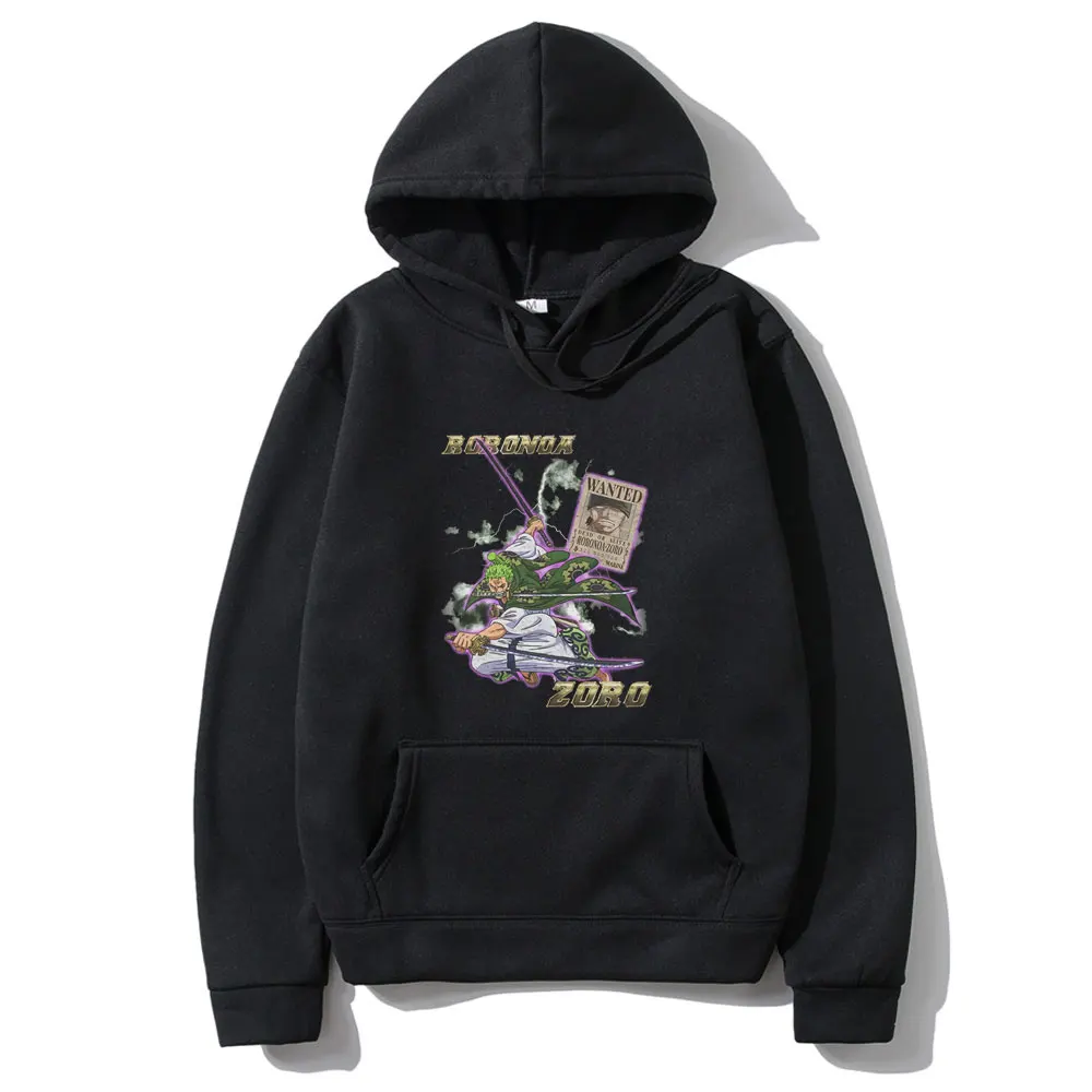 

Japan Anime One Piece Hoodies Fashion Cool Roronoa Zoro Premium Graphics Print Hoodie Pullover Men Women Harajuku Sweatshirts