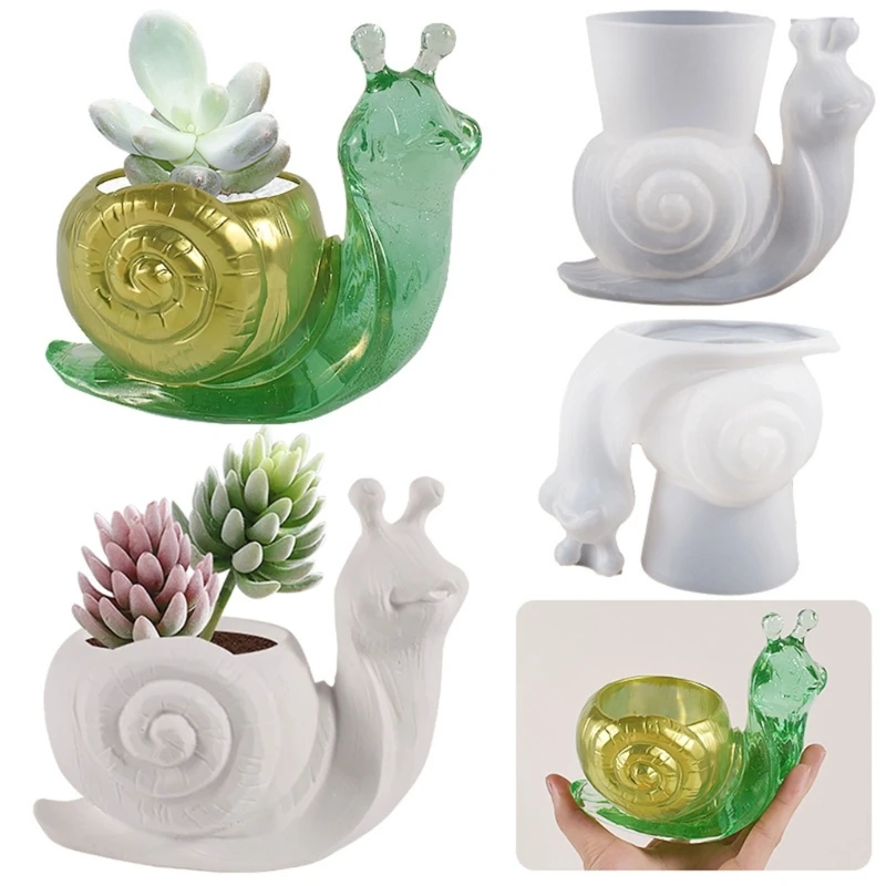 

Geometric 3D Snail Gypsum Silicone Molds for Making Succulent Plant Flower Pot HXBA