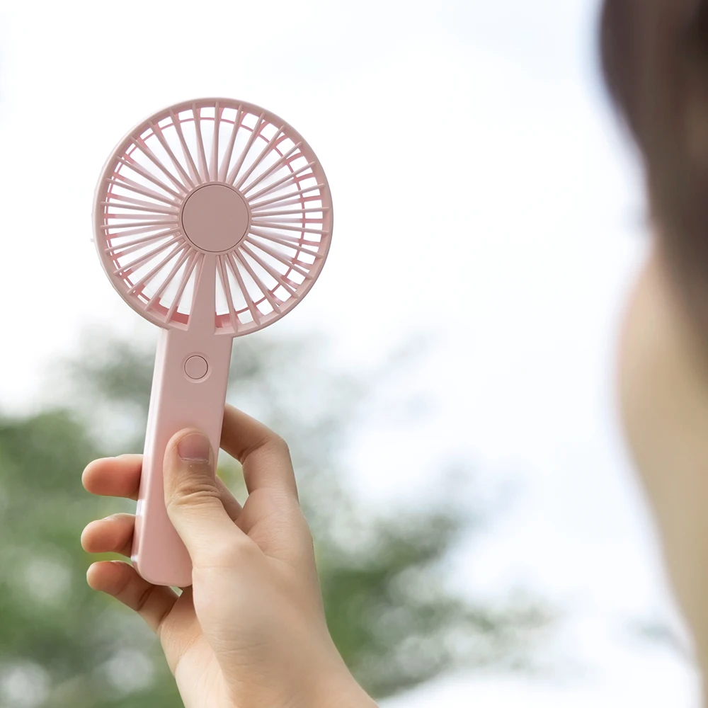 

Mini Portable Fan Handheld USB Rechargeable Fan Desktop Air Cooler Outdoor Travel Hand Mini Cooler Electric Fan
