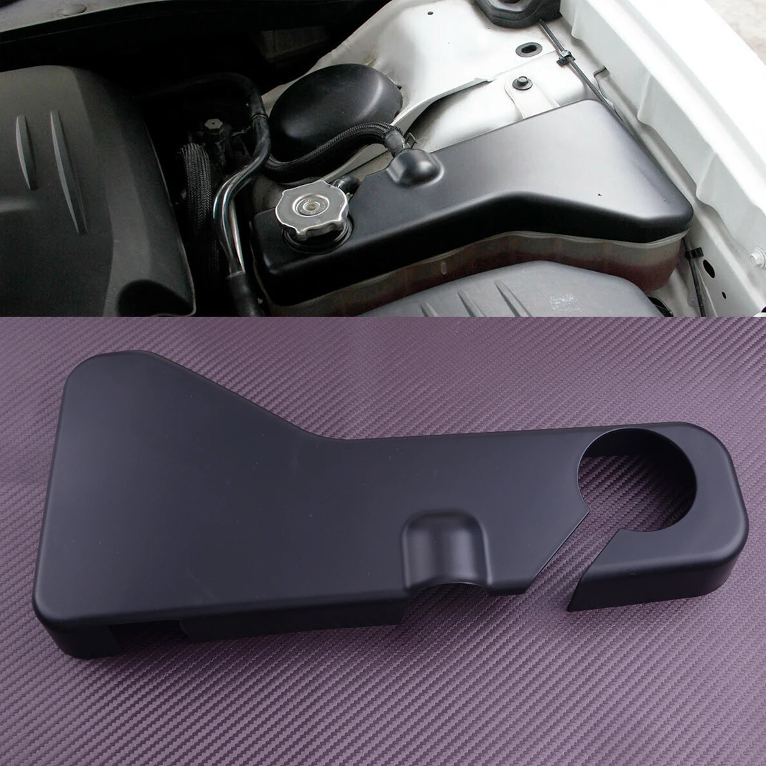 

Матовая черная крышка бака охлаждающей жидкости из АБС-пластика, аксессуары 20JB-DC4-37, подходит для Dodge Challenger, зарядное устройство 2011 2012 2013 2014 ...