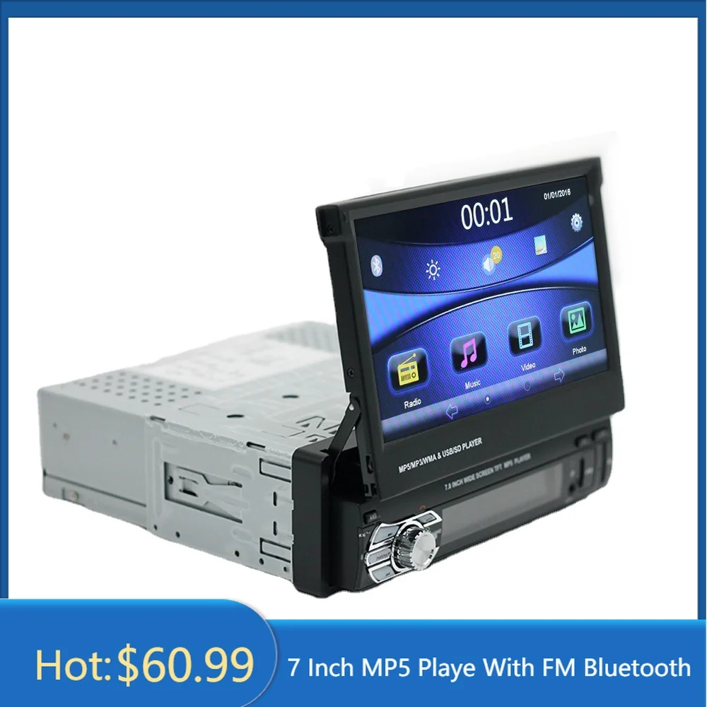 

7 Inch universal front panel: 178mm*58mm wince MP5 Car Radio Stereo Audio with Radio RDS BT Mirror-Link Aux