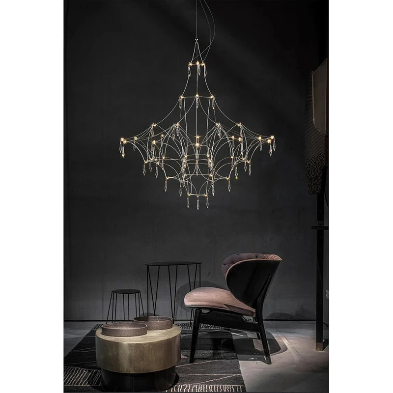 Скандинавская люстра с конусной звездой простые хрустальные инженерные лампы