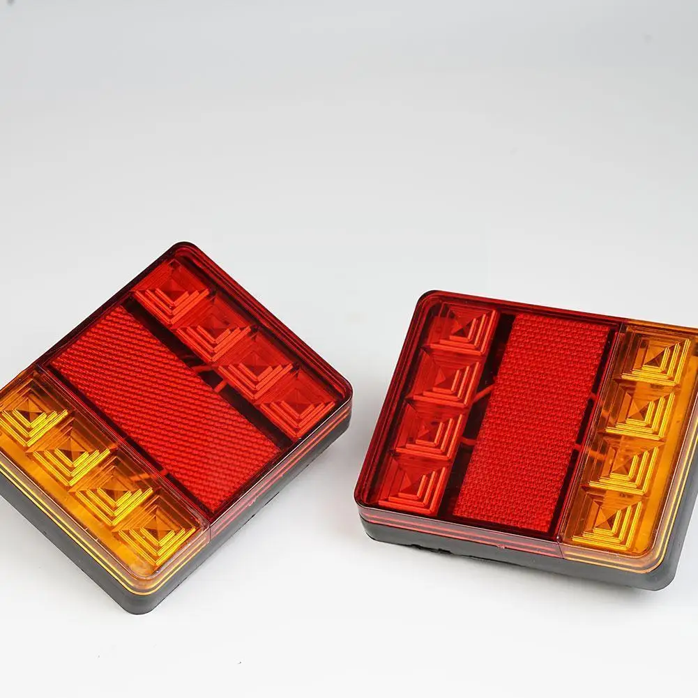 

2pcs Truck Rear Tail Light 12v Waterproof Car Warning Lights Side Lamp For Trailer Buses Caravans Campers Boat Red Yellow G1c4