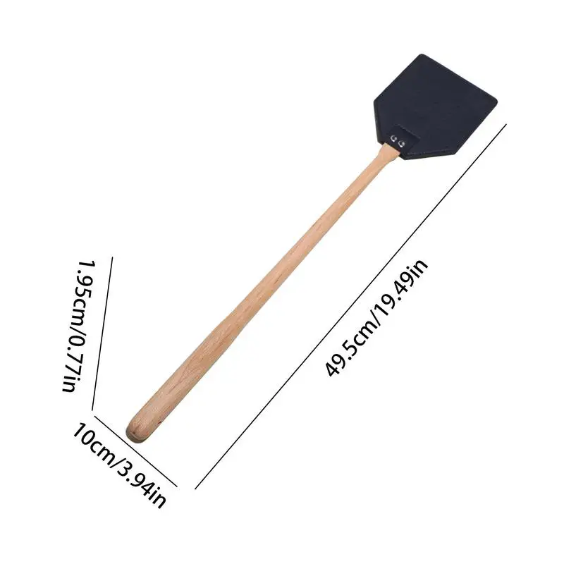 Ручная сверхмощная мухобойка Прочная портативная Двусторонняя кожаная