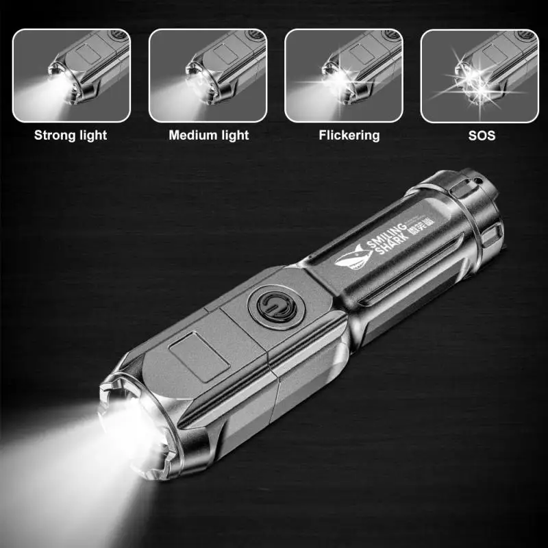 

Super Bright Flashlight Portable Mini Torches USB Rechargeable Multi-function Zoom Mini Flashlight Waterproof Camping Light