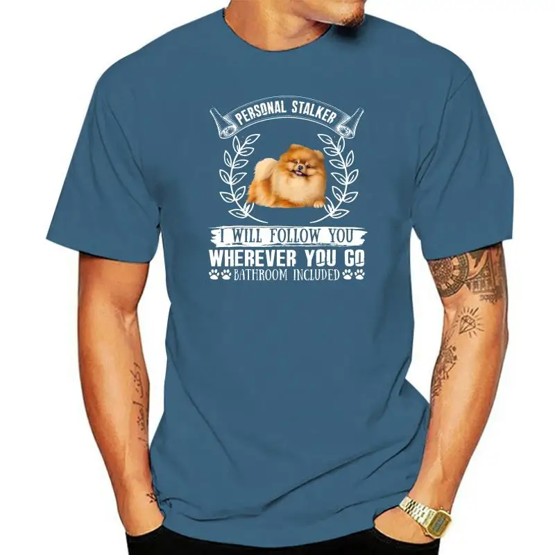 

Pomeranian Personal Stalker I Will Follow You T shirt-Men's T-Shirt-Black
