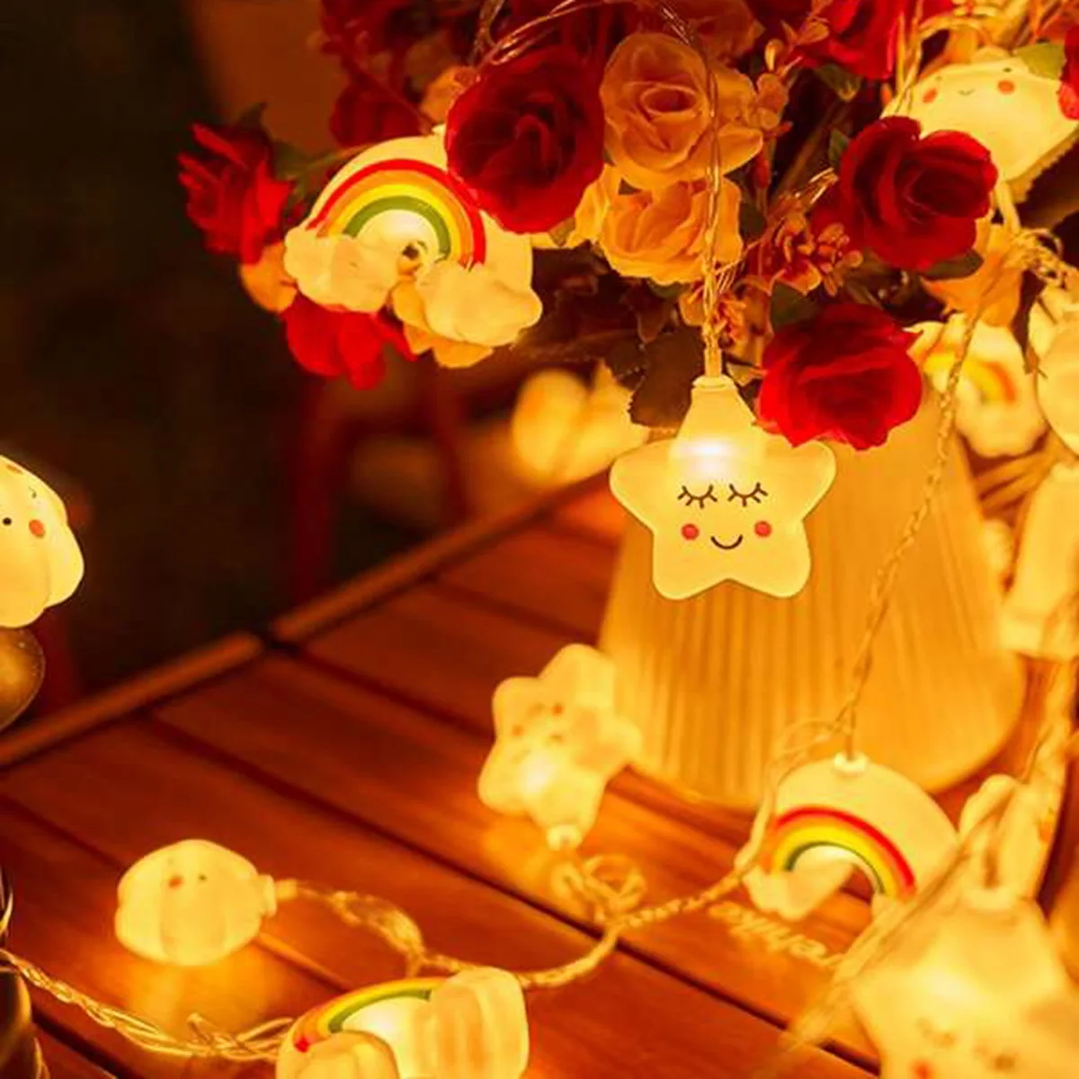 

Rainbow Star Cloud LED гирлянды на батарейках
