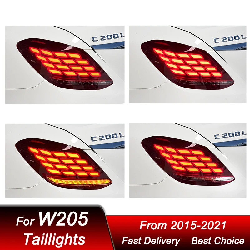 Автомобильные задние фонари для Mercedes-Benz W205 C180 C200 2015-2021 в масштабе дракона