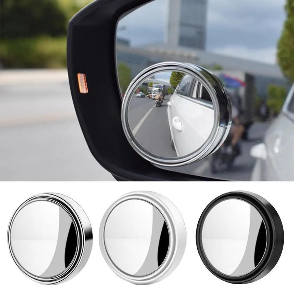

2 Pcs/pair Round Car Mirrors 360 Degree Rotating Adjustable Rearview Mirror Blind Spot Mirror Driving Safety Accessories
