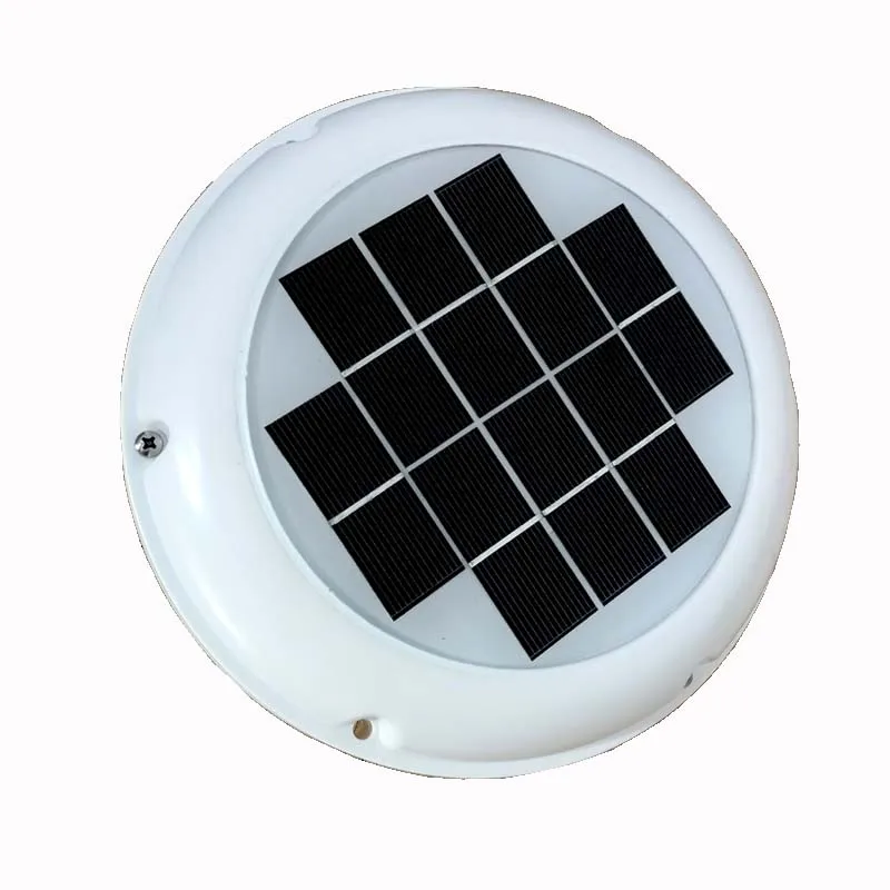 2.5W Solar Vent Fan Intake And Extractor Ventilator For Caravan Boat Rv With Rechargeable Battery Switch