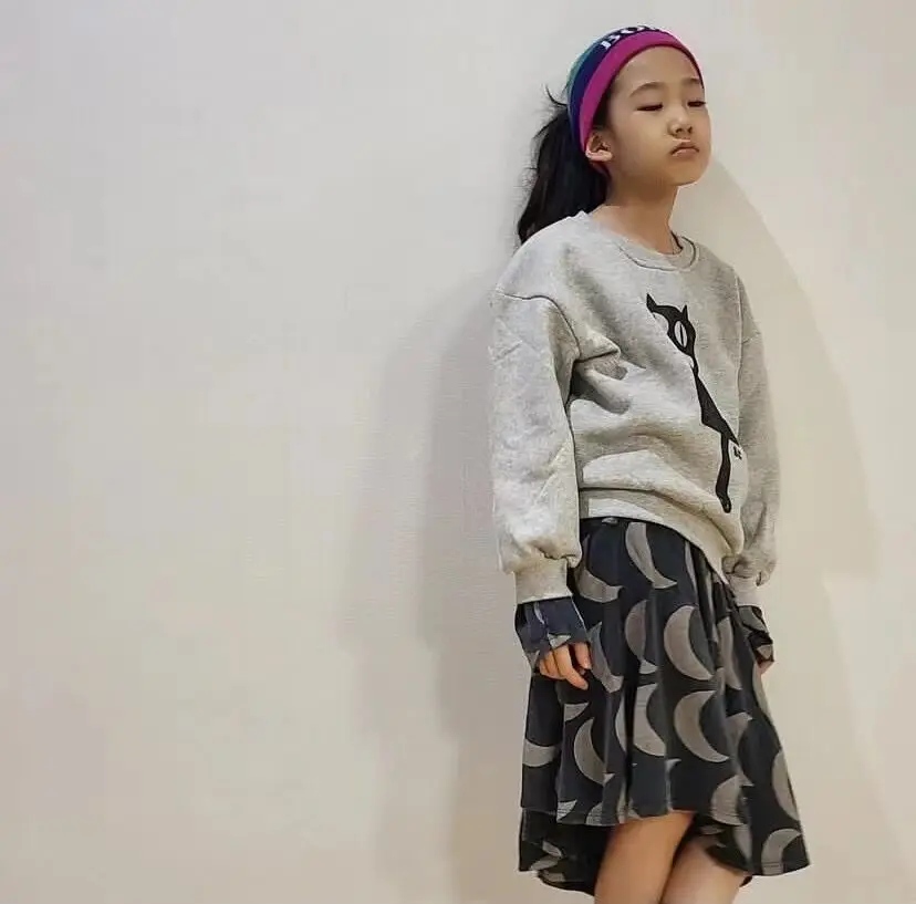 Summer Bobo Kids Clothes Girl Dress Autumn and Winter New Fashion Designer Printed Cotton Baby Long Sleeve Dress Girls Clothes