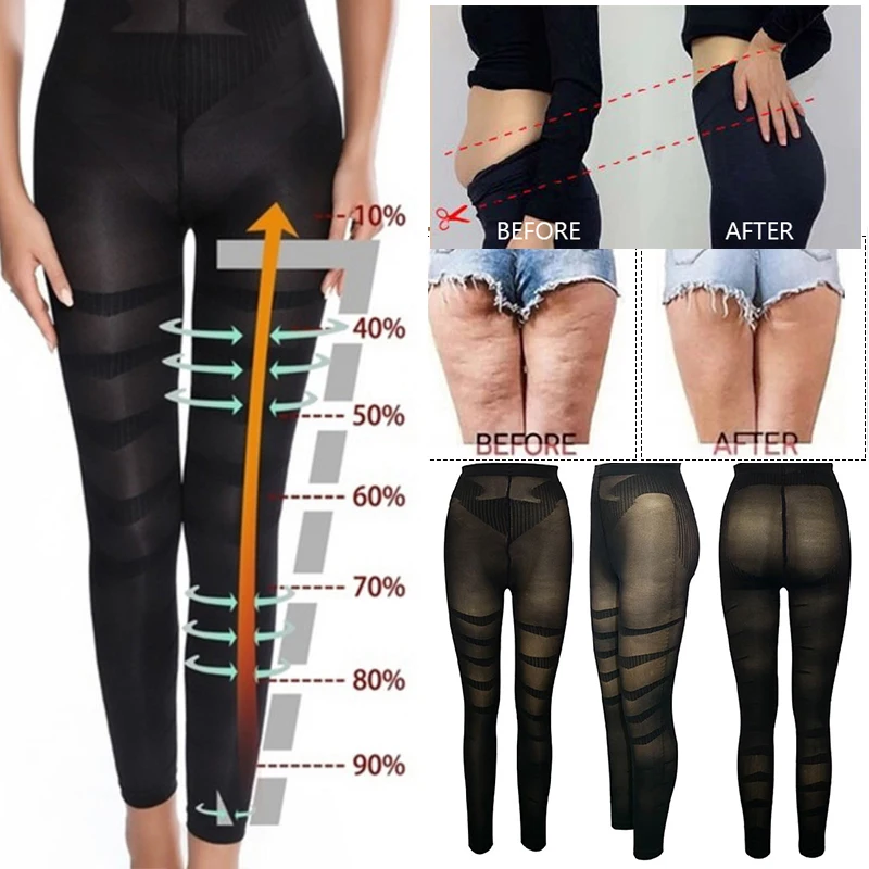 

Shapewear Anti Cellulite Compression Leggings Leg Slimming Body Shaper High Waist Tummy Control Panties Thigh Sculpting Slimmer