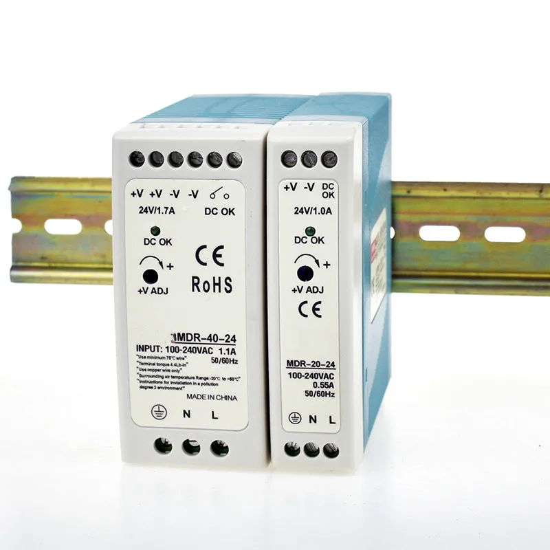 1 шт., переключатель источника питания на Din-рейке, 10 Вт, 20 Вт, 40 Вт, 60 Вт, 100 Вт, выход 5 В, 12 В, 15 В, 24 В, 36 В, 48 В