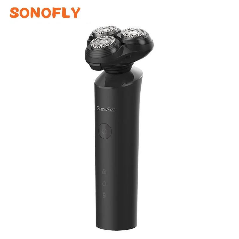 

SONOFLY ShowSee Wireless Electric Shaver for Men IPX7 3 Floating Heads Rechargeable Portable Shaver Razors Beard Trimmer F1-BK