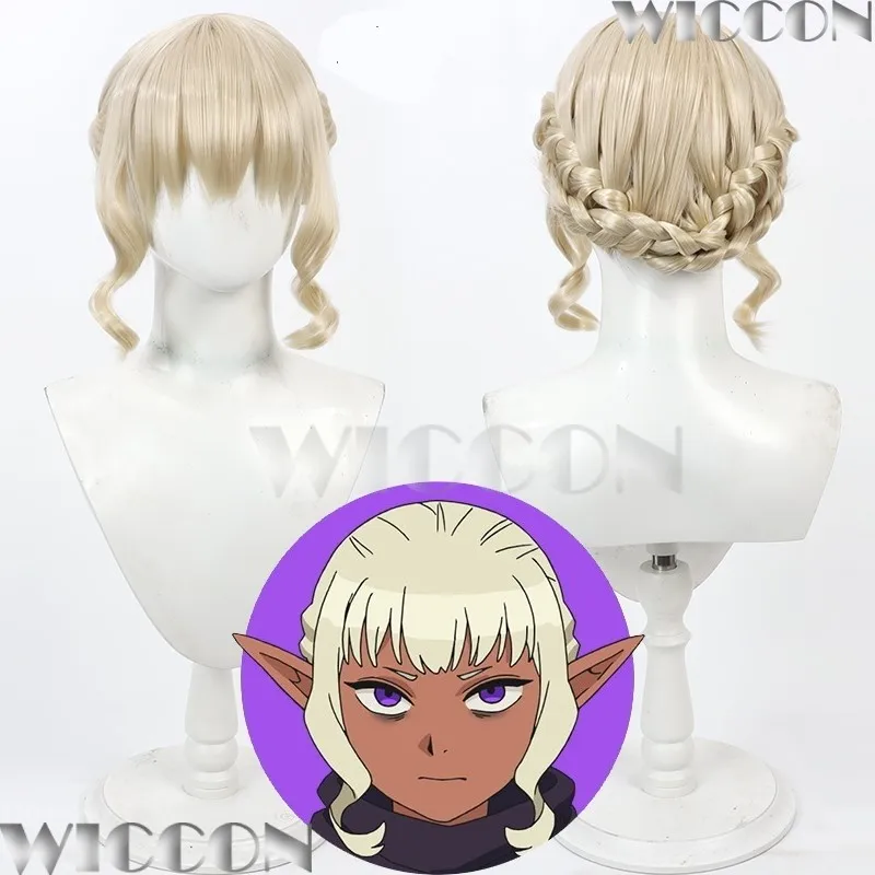 Чертост Лunatic Волшебник Аниме Delicious in Dungeon Косплей Костюм Фиолетовый Эльф Светлый