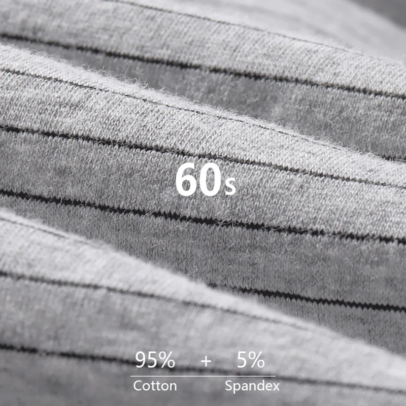 2023 New Fashion Men Striped Boxers Personality men's Cotton Underwear breathable Sexy Short 4PCS/Lots Blue Panties Black Boxer