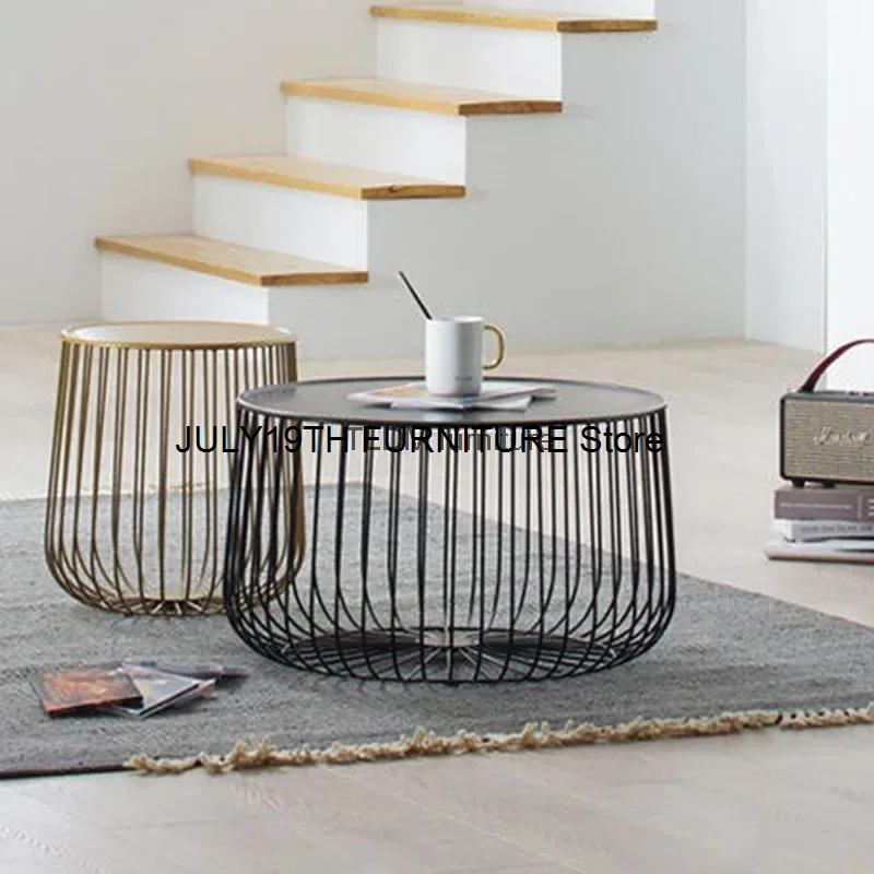 Обеденный центр журнальные столы круглый золотой дизайнерский скандинавский