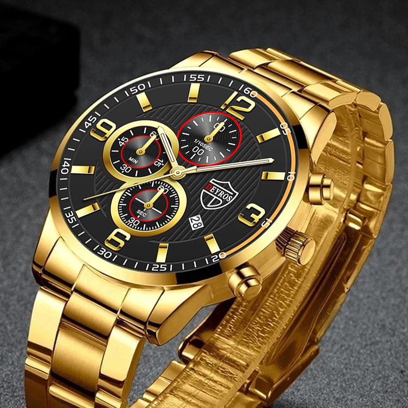 

Mode Herren Sport Uhren Luxus Männer Business Edelstahl Quarz Armbanduhr Mann Casual Leder Uhr relogio masculino